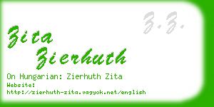 zita zierhuth business card